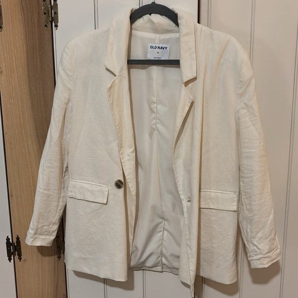 White Linen Blazer - Picture 4 of 5